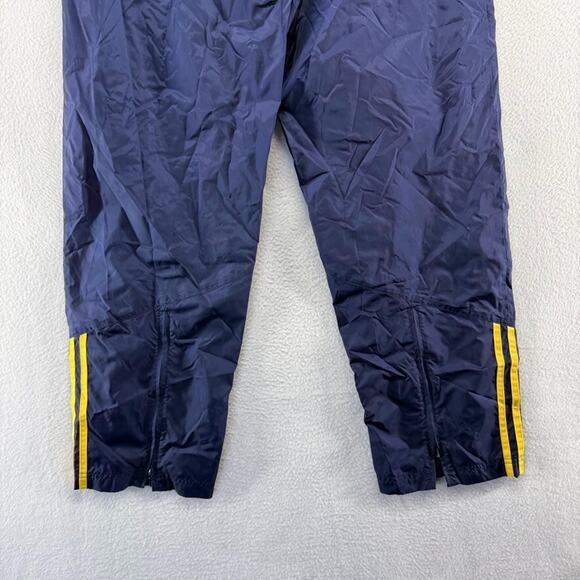 Vintage Adidas Track Pants Men's Medium Blue Embroidered Baggy Tech Hip Hop y2k - Picture 8 of 10